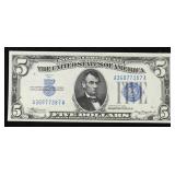 1934 $5 Blue Seal Silver Certificate Grades Choice