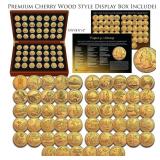 Complete 1999-2009 24K GOLD Clad State Quarters 56