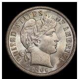 ***Major Highlight*** 1906-p Barber Dime TOP POP!