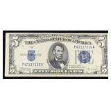 1934C $5 Blue Seal Silver Certificate Grades Selec