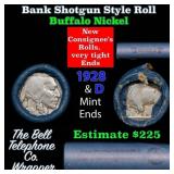 Buffalo Nickel Shotgun Roll in Old Bank Style 