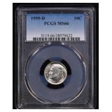 PCGS 1959-d Roosevelt Dime 10c PCGS