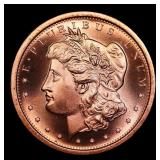 1oz .999 Fine Copper Bullion Round - Morgan Dollar