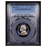 PCGS 1977-s Proof Jefferson Nickel 5c pr69 dcam PC