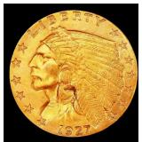 ***Major Highlight*** 1914-p Gold Indian Quarter E