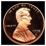 1998-s Proof Lincoln Cent 1c Grades GEM++ Proof De