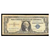 1957B $1 Blue Seal Silver Certificate Grades vf++