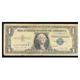 1957A $1 Blue Seal Silver Certificate Grades vf+