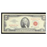 1963 $2 Red Seal United States Note Grades vf++