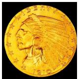 ***Major Highlight*** 1910-p Gold Indian Quarter E