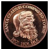 1oz .999 Fine Copper Bullion Round - Santa Claus i