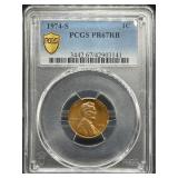 PCGS 1974-s Proof Lincoln Cent Rainbow Toned 1c pr