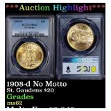 *Highlight* PCGS 1908-d No Motto Gold St. Gaudens