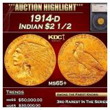 *Highlight* 1914-d Gold Indian Quarter Eagle $2 1/