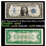 1934 "Funnyback" $1 Blue Seal Silver Certificate G