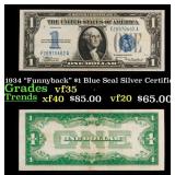 1934 "Funnyback" $1 Blue Seal Silver Certificate G