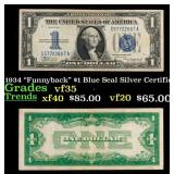 1934 "Funnyback" $1 Blue Seal Silver Certificate G