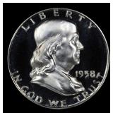 *Highlight* 1958 Proof Franklin Half Dollar Near T