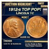 *Highlight* 1912-s Lincoln Cent TOP POP! 1c ms66 r