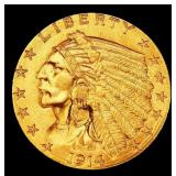 *Highlight* 1914-d Gold Indian Quarter Eagle $2 1/