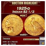 *Highlight* 1925-d Gold Indian Quarter Eagle $2 1/