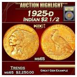 *Highlight* 1925-d Gold Indian Quarter Eagle $2 1/