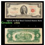 1953A $2 Red Seal United States Note Grades vf++