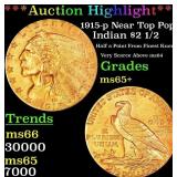 ***Major Highlight*** 1915-p Gold Indian Quarter E