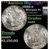 ***Major Highlight*** 1886-s Morgan Dollar $1 ms65