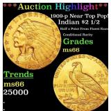 ***Major Highlight*** 1909-p Gold Indian Quarter E