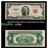 1953B $2 Red Seal United States Note Grades xf