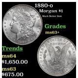 1880-o Morgan Dollar $1 ms63+ SEGS