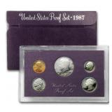 1987 United States Mint Proof Set 5 coins