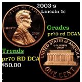 2003-s Proof Lincoln Cent 1c pr70 rd DCAM SEGS