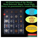 20 Great Coins of the World, hand selected, many t