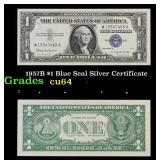 1957B $1 Blue Seal Silver Certificate Grades Choic