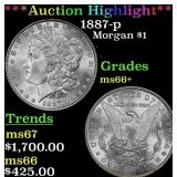 ***Major Highlight*** 1887-p Morgan Dollar $1 ms66