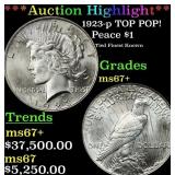 ***Major Highlight*** 1923-p Peace Dollar TOP POP!