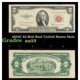 1953C $2 Red Seal United States Note Grades Select