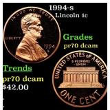 1994-s Proof Lincoln Cent 1c GEM++ Proof Deep Came