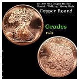 1oz .999 Fine Copper Bullion Round - Walking Liber