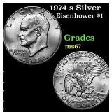 1974-s Silver Eisenhower Dollar 1 Grades GEM++ Unc