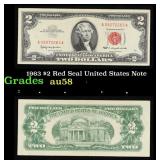 1963 $2 Red Seal United States Note Grades Choice