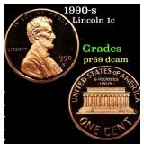 1990-s Proof Lincoln Cent 1c Grades GEM++ Proof De