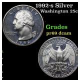 1992-s Silver Proof Washington Quarter 25c Grades