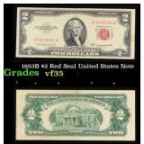 1953B $2 Red Seal United States Note Grades vf++