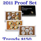 2011 Mint Proof Set In Original Case! 14 Coins Ins