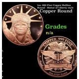 1oz .999 Fine Copper Bullion Round - Statue of Lib