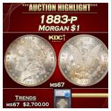 *Highlight* 1883-p Morgan Dollar $1 ms67 SEGS (fc)