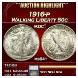 *Highlight* 1916-p Walking Liberty Half Dollar 50c